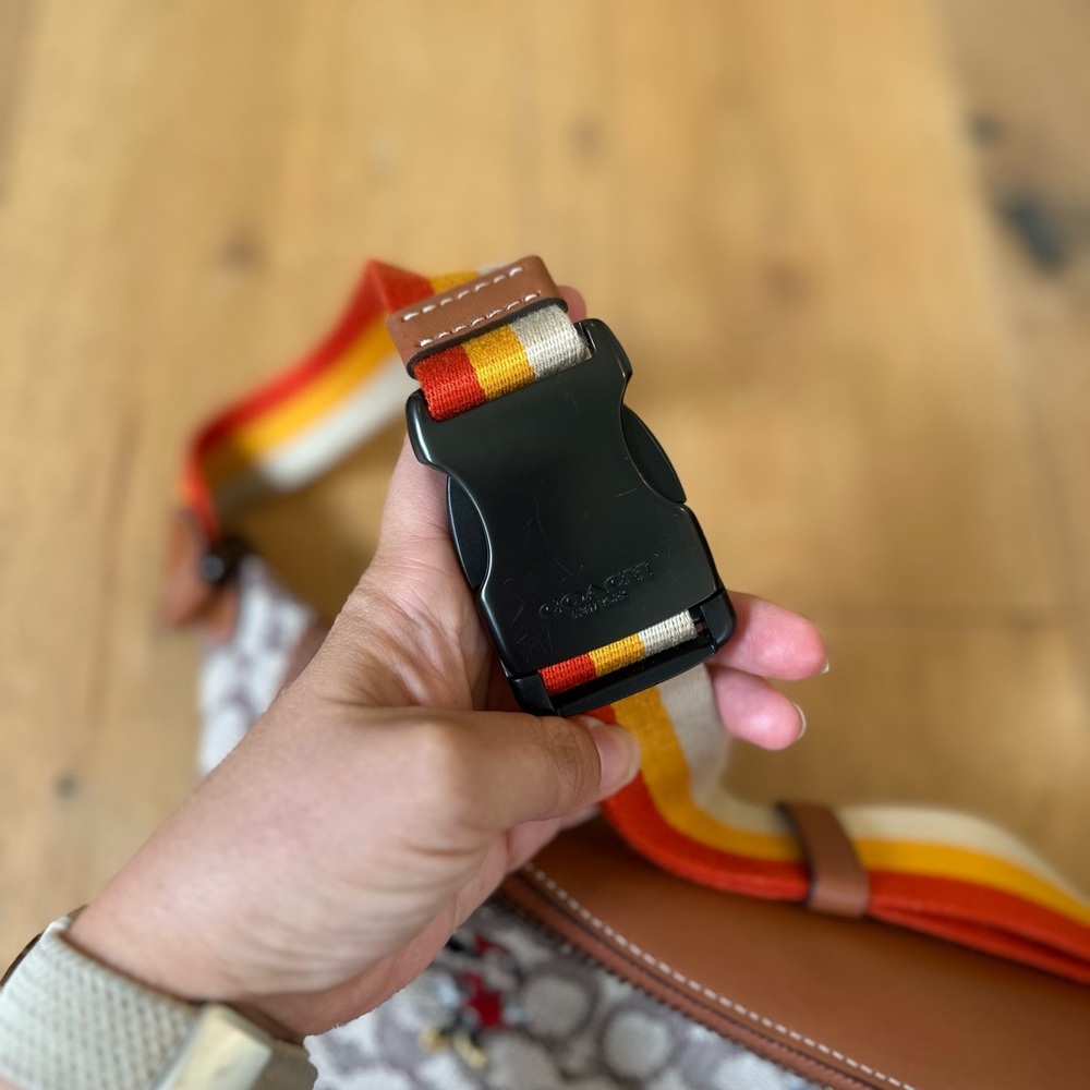 Disney X Coach League Crossbody Bag Signature Textile Jacquard Mickey Mouse - Picture 7 of 11